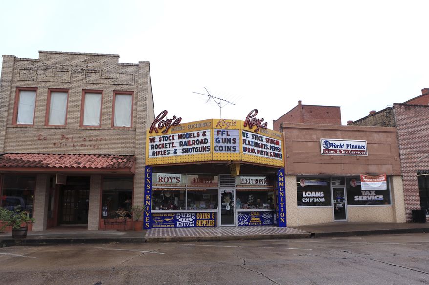This March 9, 2017 photo shows the city of Kingsville, Texas. Kingsville in partnership with the UTSA is embarking on $2.4 million of improvements downtown. (Rachel Denny Clow/Corpus Christi Caller-Times via AP)