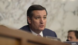 Senate Judiciary Committee member Sen. Ted Cruz, R-Texas questions Supreme Court Justice nominee Neil Gorsuch on Capitol Hill in Washington, in this Wednesday, March 22, 2017, file photo, during Gorsuch&#x27;s confirmation hearing before the committee. (AP Photo/Susan Walsh)