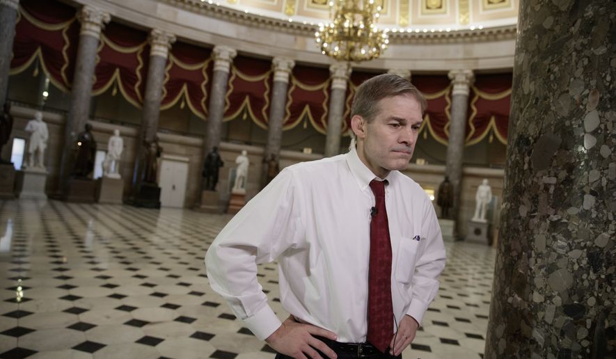 Rep. Jim Jordan, R-Ohio, a key member and founder of the conservative Freedom Caucus, has been downplaying President Trump&#x27;s threats to oust members of the group during the 2018 primaries. “I’ve never shied away from competition. If that’s what happens, that’s what happens,&quot; Mr. Jordan said. Tensions between the White House and House Freedom Caucus have ramped up recently. (AP Photo/J. Scott Applewhite)
