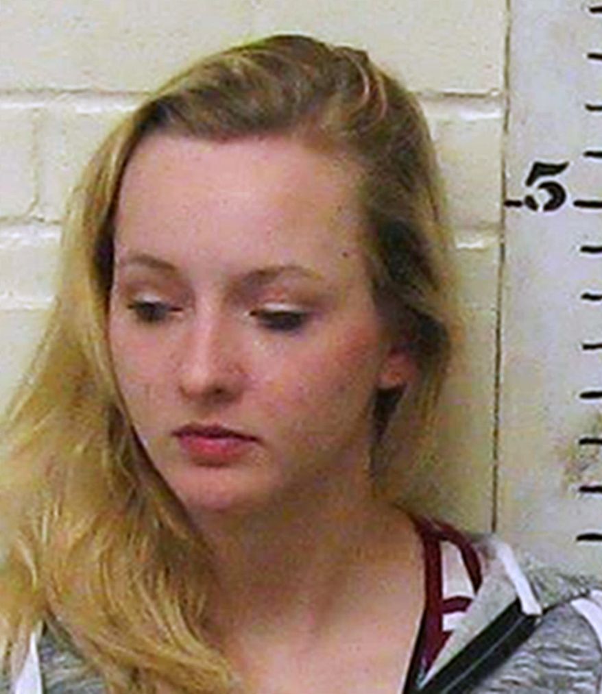 This photo provided by the Denison Police Department in Denison, Texas, shows Breana Harmon Talbott. Authorities say Talbott is facing charges after falsely reporting she was kidnapped and sexually assaulted by three black males behind a church in Denison on March 8, 2017. Police say she confessed to the hoax on Tuesday, March 21. (Denison Police Department via AP)
