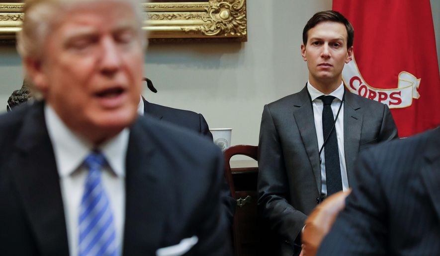 Jared Kushner, despite lacking experience, is working for father-in-law President Trump on issues of government efficiency. (Associated Press)