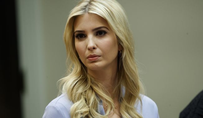 Ivanka Trump, the daughter of President Donald Trump, listens during a meeting between President Donald Trump and women small business owners in the Roosevelt Room of the White House in Washington, Monday, March 27, 2017. (AP Photo/Evan Vucci) ** FILE **