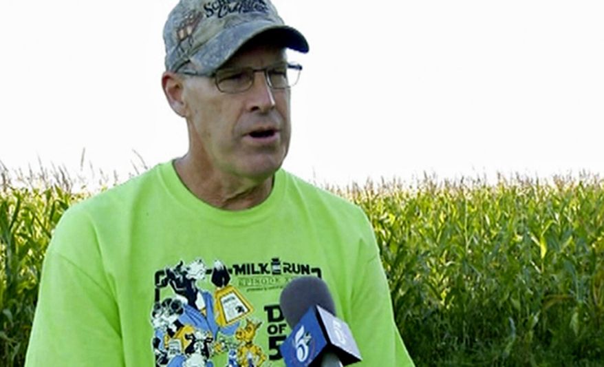 FILE - In this Sept. 3, 2016 frame grab file photo provided by KSTP-TV, Dan Rassier talks with a reporter at his farm near St. Joseph, Minn. Rassier, who was wrongly named as a person of interest in the Jacob Wetterling abduction in 1989, is suing authorities. Rassier filed his lawsuit Wednesday in federal court. (Cory Kampschroer/KSTP-TV via AP)