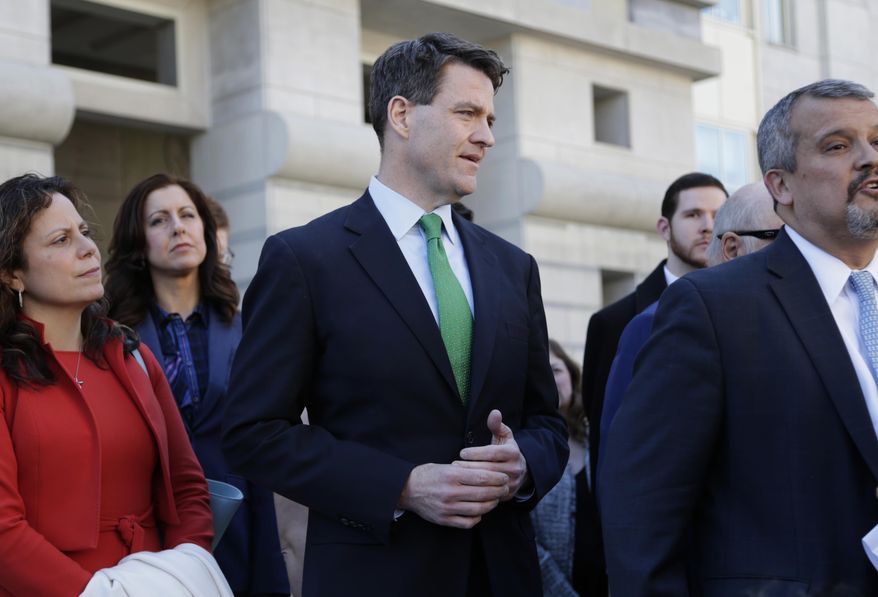 Bill Baroni leaves federal court after sentencing in Newark, N.J., Wednesday, March 29, 2017. Baroni, 45, was sentenced to two years after he and Bridget Kellywere convicted for their roles in the 2013 George Washington Bridge lane-closing scandal. Kelly, 44, was sentenced to 18 months. Both must also serve 500 hours of community service. (AP Photo/Seth Wenig)