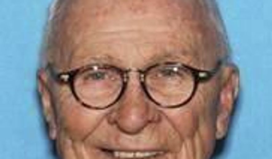 This image provided by the Pennsylvania State Police shows Edwin Kosik. The U.S. Marshals Service is looking for Kosik, a 91-year-old federal judge who has been reported missing from his Pennsylvania home. Kosik disappeared from his home near Scranton around 1:30 a.m. Wednesday, March 29, 2017. The Marshals Service says he's driving a gray 2015 Acura with driver's side damage and may be "at special risk of harm or injury." (Pennsylvania State Police via AP)