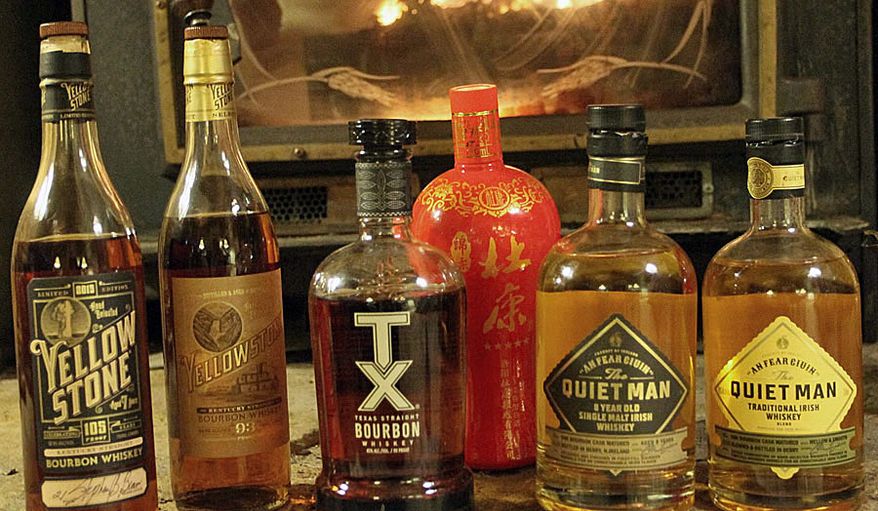 Yellowstone, Limestone Branch Distiller, TX Firestone & Robertson Distilling Co., Quiet Man Irish Wiskey and Niche Drinks. (Photograph by Jacquie Kubin/Special to The Washington Times)