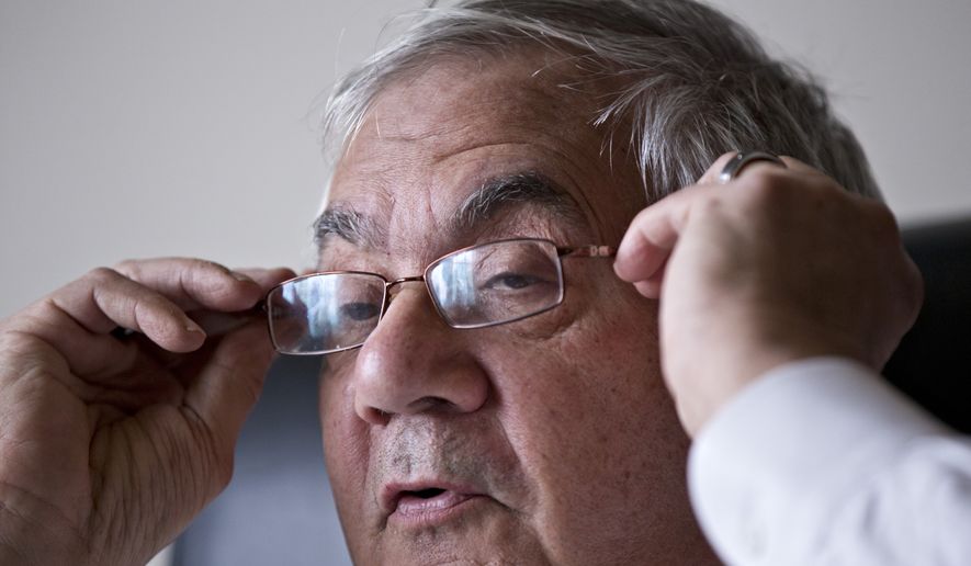 In this photo taken Dec. 12, 2012, Rep. Barney Frank, D-Mass., the nation&#x27;s most prominent gay politician, speaks about his impending retirement during an interview with The Associated Press on Capitol Hill in Washington. (AP Photo/J. Scott Applewhite)