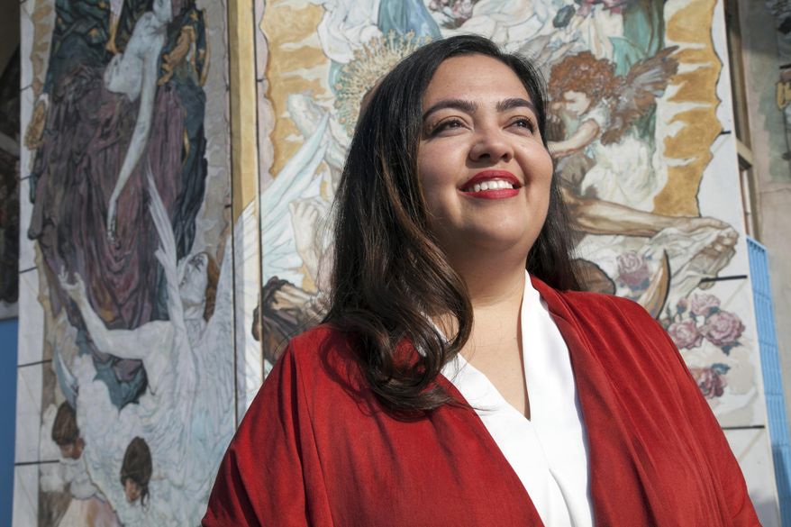 This 2017 photo provided by the Wendy Carrillo For Congress Campaign shows Wendy Carrillo, one of several candidates for an open seat in the U.S. House of Representatives in a strongly Democratic district in Southern California. Twenty-three candidates are competing for an open U.S. House seat in Southern California in a race that has highlighted rifts in the Democratic Party. The election Tuesday, April 4, 2017, in a heavily Democratic district that includes downtown Los Angeles is the first congressional primary since President Donald Trump's election in November. A light turnout is expected. (Rafael Cardenas/Wendy Carrillo For Congress Campaign via AP, File)