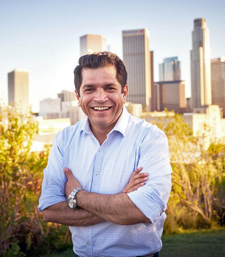 This undated file photo provided by the Jimmy Gomez For Congress campaign shows California state Assemblyman Jimmy Gomez in Los Angeles. Twenty-three candidates are competing for an open U.S. House seat in Southern California in a race that has highlighted rifts in the Democratic Party. The election Tuesday, April 4, 2017, in a heavily Democratic district that includes downtown Los Angeles is the first congressional primary since President Donald Trump's election in November. A light turnout is expected. Front-runner Jimmy Gomez has the backing of much of the state Democratic establishment. (Mary Hodge/Jimmy Gomez For Congress Campaign via AP, File)