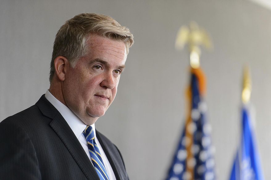 U.S. Attorney John W. Huber speaks during a news conference in Salt Lake City, Tuesday, April 4, 2017. Prosecutors have agreed not to file charges against a Utah public transit agency in exchange for cooperation with a federal investigation into possible corruption and misuse of public funds by people connected to the agency, the U.S. Attorney&#39;s Office in Utah announced Tuesday. (Trent Nelson/The Salt Lake Tribune via AP)