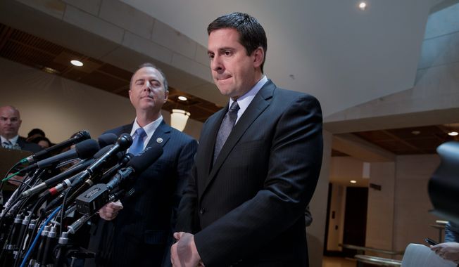 Rep. Devin Nunes, California Republican, authored a letter seeking documents related to federal agencies&#x27; relationship with former British spy Christopher Steele, who authored a salacious dossier of President Trump&#x27;s supposed activities in Russia. (Associated Press/File)