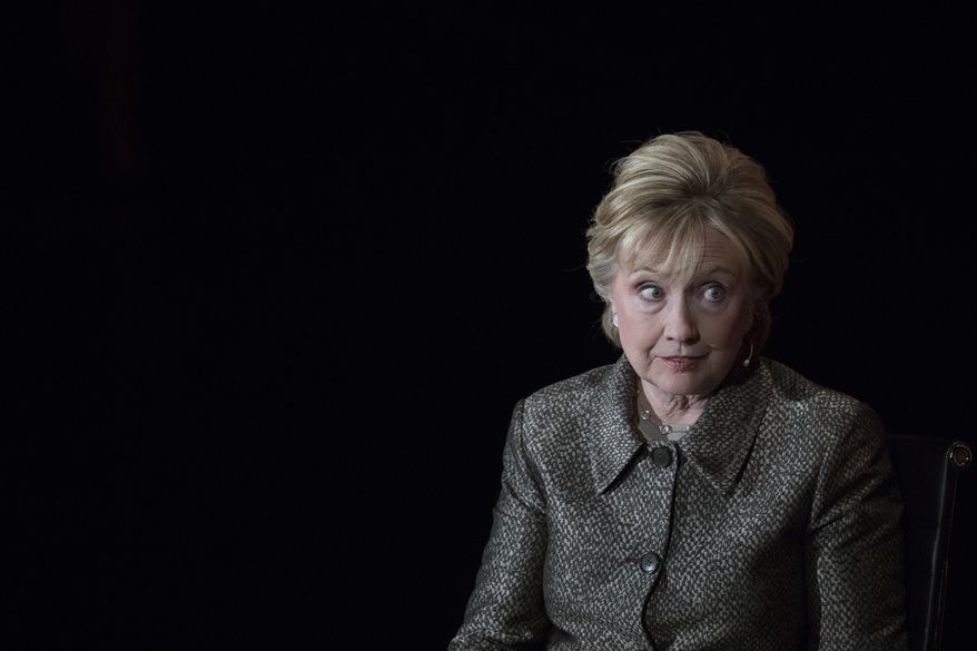 Former Secretary of State Hillary Clinton speaks during the Women in the World Summit at Lincoln Center in New York, Thursday, April 6, 2017. (AP Photo/Mary Altaffer)