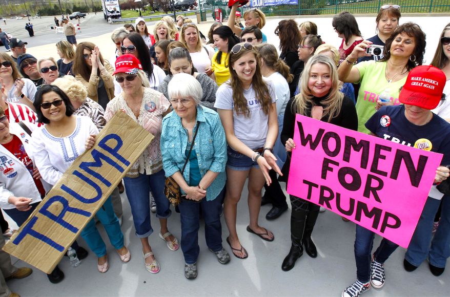 Women voters who support Donald Trump are also generous in their donations, according to a new analysis. (AP Photo/Mel Evans)