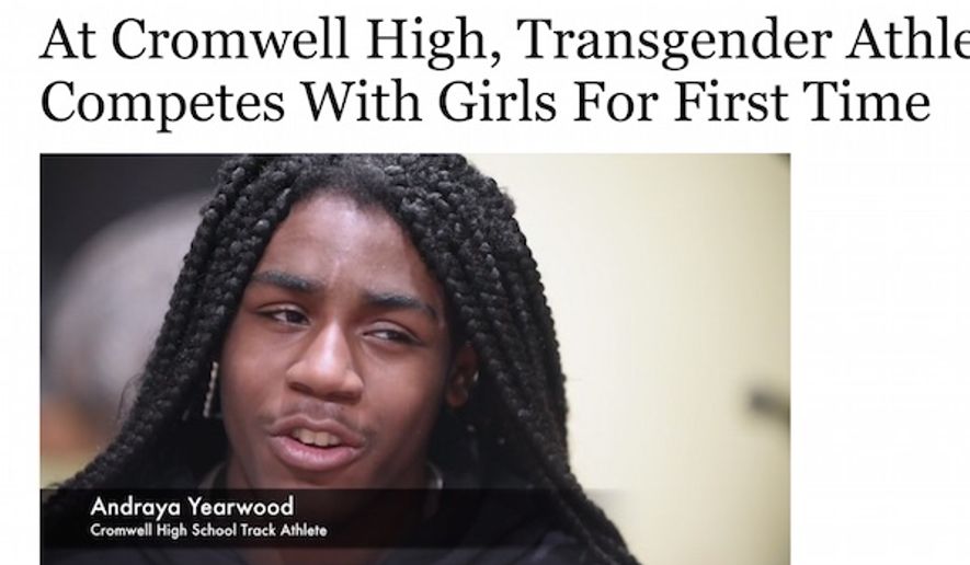 Cromwell High School freshman Andraya Yearwood, 15, identifies as a girl and now runs on the female track team. (Image: Hartford Courant website screenshot)