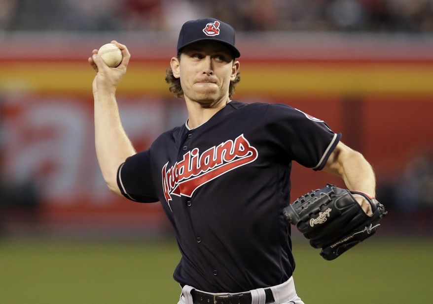 Cleveland Indians starting pitcher Josh Tomlin throws in the first inning during a baseball game against the Arizona Diamondbacks, Friday, April 7, 2017, in Phoenix. (AP Photo/Rick Scuteri)