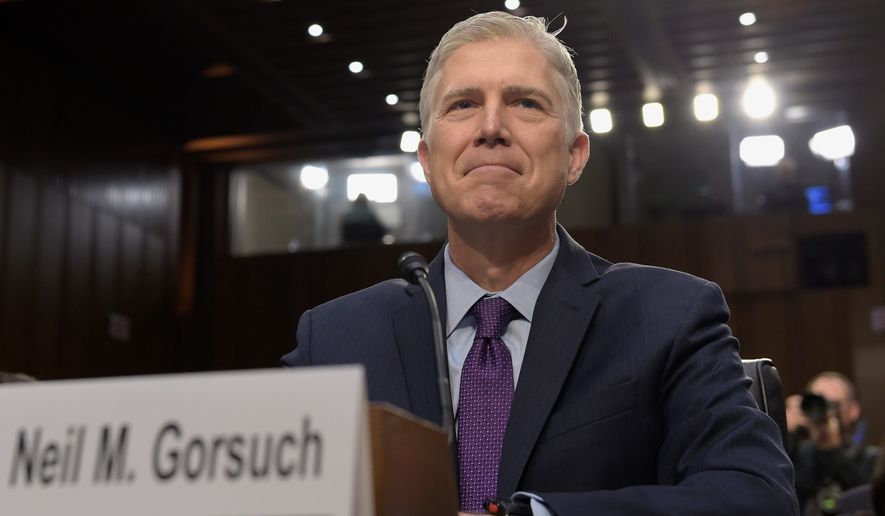 With Neil Gorsuch confirmed to the Supreme Court Friday, President Trump now turns his attention to over 100 other lower court vacancies. (Associated Press)
