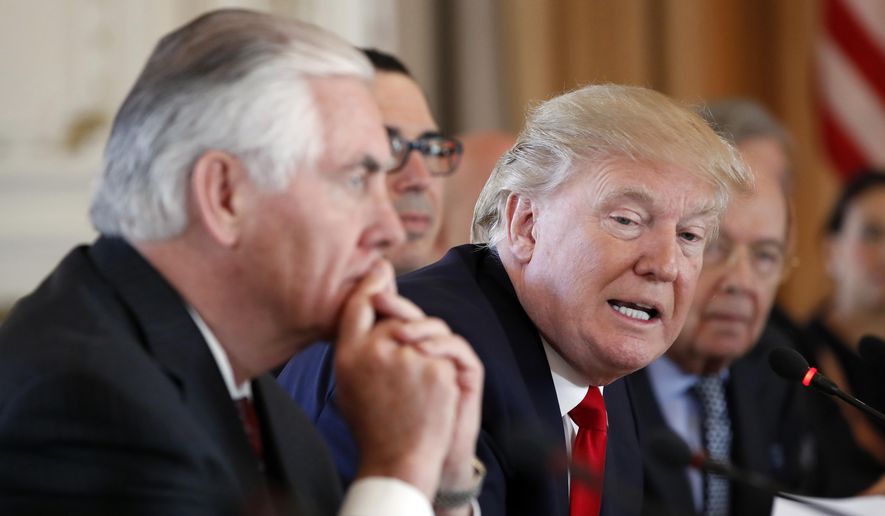 Defense Secretary Rex W. Tillerson (left) has acknowledged that he and President Trump have different views on the nuclear accord and how the administration should use it going forward. (Associated Press/File)