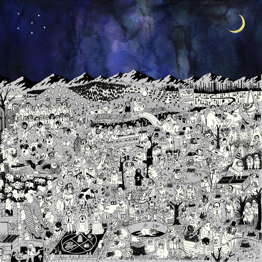 This cover image released by Sub Pop Records shows "Pure Comedy," a release by Father John Misty. (Sub Pop Records via AP)