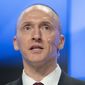 In this Dec. 12, 2016, file photo, Carter Page, a former&amp;#160;foreign policy adviser of U.S. President-elect Donald Trump, speaks at&amp;#160;a news conference&amp;#160;at RIA Novosti news agency in Moscow, Russia. (AP Photo/Pavel Golovkin, file)