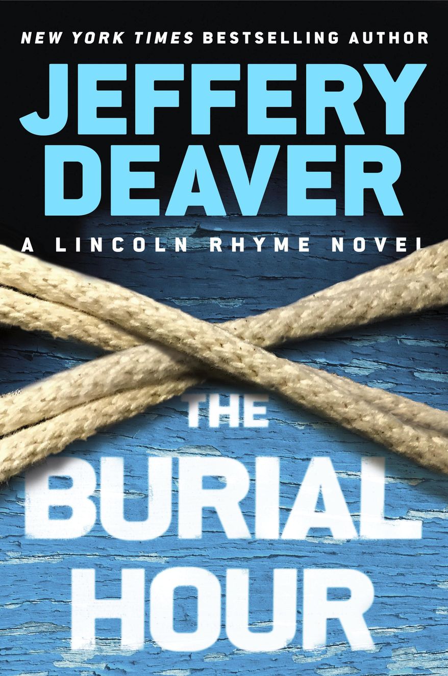 This cover image released by Grand Central Publishing shows "The Burial Hour," by Jeffery Deaver. (Grand Central Publishing via AP)