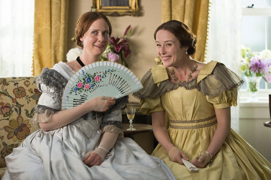 This image released by Music Box Films shows Cynthia Nixon, left, and Jennifer Ehle in a scene from, &amp;quot;A Quiet Passion.&amp;quot; (Johan Voets/Music Box Films via AP)