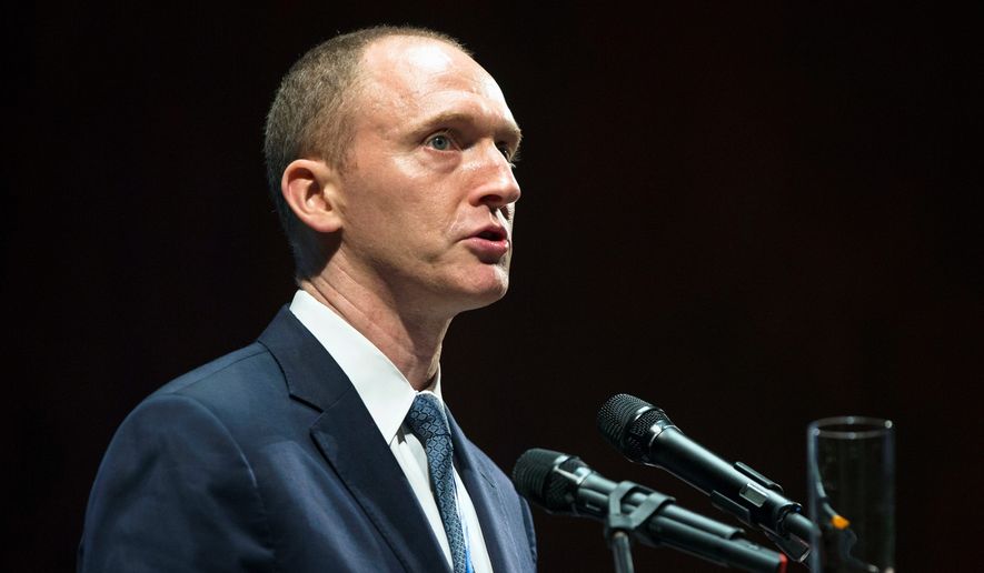 Former President Trump adviser Carter Page called allegations that he acted as a Russian agent &quot;a joke,&quot; calling the whole matter &quot;beyond words.&quot; (Associated Press) ** FILE **