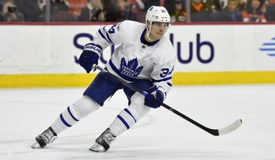 FILE - In this Jan. 26, 2017, file photo, Toronto Maple Leafs&#39; Auston Matthews skates during an NHL hockey game against the Philadelphia Flyers, in Philadelphia. The significance of budding young stars Connor McDavid and Auston Matthews making their respective playoff debuts isn&#39;t lost on Wayne Gretzky. The Great One tells The Associated Press he sees parallels to the buzz in 2005 when Sidney Crosby and Alex Ovechkin entered the league. (AP Photo/Derik Hamilton, File)