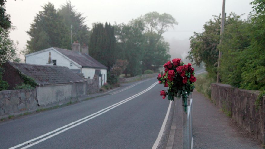 This image released by the Tribeca Film Festival shows a scene from the Alex Gibney film, "No Stone Unturned." Producers of Alex Gibney’s “No Stone Unturned” have pulled the documentary about the 1994 murder of six men in Northern Ireland from the Tribeca Film Festival over legal issues. The film was to premiere April 23 at the festival. (Stan Harlow/Tribeca Film Festival via AP)