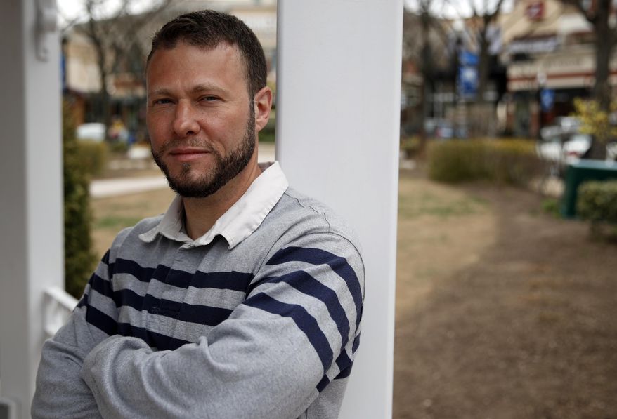 Ismail Royer poses for a photograph Thursday, March 30, 2017, in Arlington, Va. Royer has been released from prison after serving more than 13 years on charges that he provided assistance to friends who wanted to join the Taliban after the Sept. 11 attacks. He is hoping his experience will allow him to speak with authority as a voice against Islamic extremism.(AP Photo/Alex Brandon)