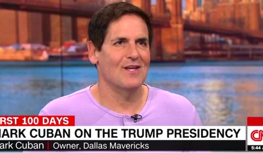 Billionaire Mark Cuban called President Donald Trump &quot;chemotherapy&quot; for the political system on Friday, April 21, 2017. (CNN screenshot)
