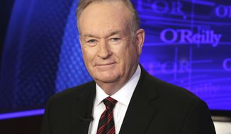 FILE - In this Oct. 1, 2015, file photo, Bill O&#39;Reilly of the Fox News Channel program &amp;quot;The O&#39;Reilly Factor,&amp;quot; poses for photos in New York. O’Reilly is reportedly in line to get up to $25 million following his ouster from Fox News amid allegations of sexual harassment, only the latest in a long line of big payouts made to celebrities and executives as a way to grease the exits. (AP Photo/Richard Drew, File)