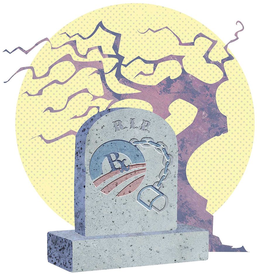 The Death of Obamacare Illustration by Greg Groesch/The Washington Times