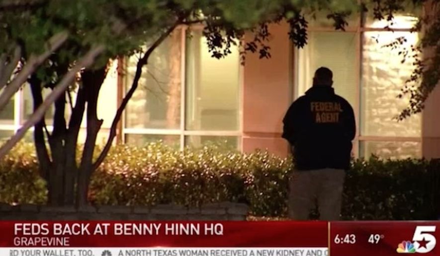The North Texas headquarters of televangelist Benny Hinn was raided this week by U.S. Postal Service inspectors and IRS criminal investigators, according to local news reports. (NBC 5)