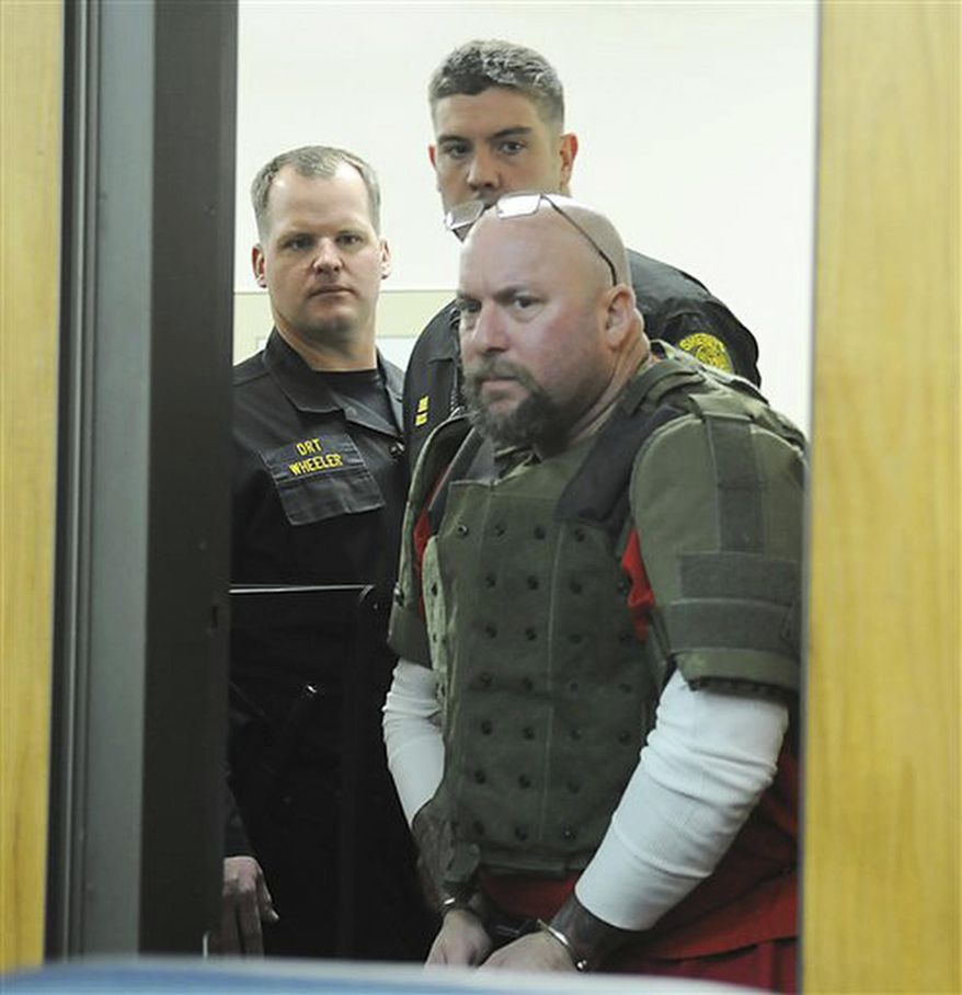 FILE - In this Dec. 9, 2011, file photo murder defendant Gary Rudnick enters the courtroom in Washoe District Court in Reno, Nev. Rudnick, the star witness who helped convict the triggerman, Ernesto Gonzalez, who killed a high-ranking Hells Angels' boss at a Nevada casino in 2011 said he was lying when he testified that the shooting was an assassination plot orchestrated by a rival motorcycle gang, according to documents obtained by The Associated Press. (Marilyn Newton/The Reno Gazette-Journal via AP, Pool, File)
