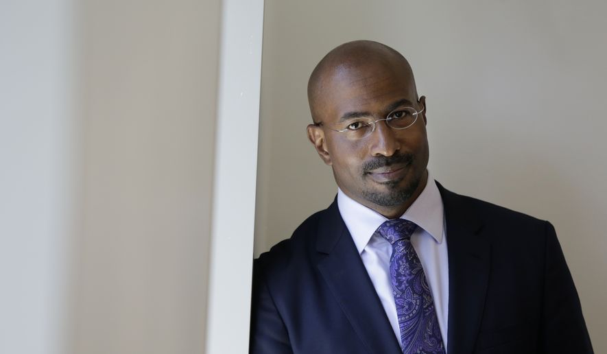 Political commentator Van Jones appears at Associated Press headquarters, Friday, April 28, 2017, in New York. (AP Photo/Peter Morgan) ** FILE **