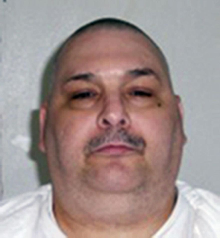 FILE - This undated file photo provided by the Arkansas Department of Correction shows Jack Jones, who was executed with the use of the sedative midazolam on April 24, 2017., in Varner, Ark. During Jones' 14-minute execution, his chest rose and fell intermittently for the first several minutes, and a prison official several times touched Jones' face and put a tongue depressor in the inmate's mouth. Questions about whether midazolam can prevent prisoners from suffering while they die have persisted since several states in 2014 began using the drug as part of their lethal injection protocols. (Arkansas Department of Correction via AP)