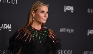 FILE - In this Oct. 29, 2016, file photo, Gwyneth Paltrow arrives at the 2016 LACMA Art + Film Galain Los Angeles. Paltrow and former Vogue editor Anna Wintour are teaming up to take the actress’ Goop website to print, magazine publisher Conde Nast announced on April 28, 2017. (Photo by Jordan Strauss/Invision/AP, File)