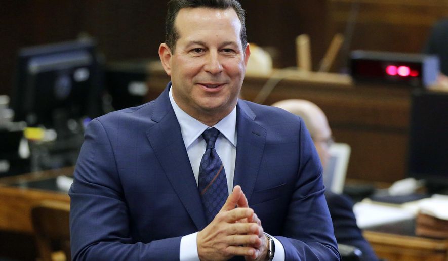 FILE - In this March 1, 2017, file photo, lead defense attorney Jose Baez delivers his opening statement to the jury on the first day of former New England Patriots tight end Aaron Hernandez&#39;s double-murder trial at Suffolk Superior Court in Boston. Baez won an acquittal for Hernandez, and for Casey Anthony in 2011 in the death of her toddler. (AP Photo/Stephan Savoia, Pool, File)