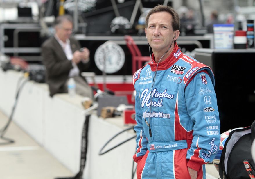 FILE - In this May 19, 2010, file photo, John Andretti watches during practice for the Indianapolis 500 auto race at the Indianapolis Motor Speedway in Indianapolis. The month of May is traditionally a celebration for the Andretti family. This year, John Andretti, Mario Andretti&#39;s nephew, is battling late-stage colon cancer that has spread to his liver.  (AP Photo/AJ Mast, File)