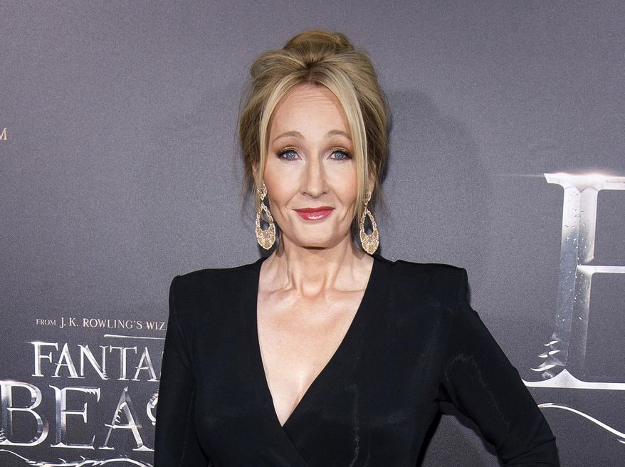In this Nov. 10, 2016, file photo, J. K. Rowling attends the world premiere of "Fantastic Beasts and Where To Find Them" in New York. The stage play "Harry Potter and the Cursed Child" will come to Broadway's The Lyric Theatre in the spring of 2018, producers said Thursday, May 4, 2017, with an opening set for April. The play recently won nine Olivier Awards in London, including best new play. (Photo by Charles Sykes/Invision/AP, File)