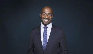 In this April 28, 2017, file photo, Van Jones, host of &quot;The Messy Truth with Van Jones&quot; appears after an interview in New York. Mr. Jones was shown in a June 2017 Project Veritas video saying Russia&#x27;s role in the 2016 U.S. election was a &quot;nothing-burger&quot; and a poor use of Democrats time absent an unlikely &quot;smoking gun&quot; to come of the matter. ( Photo by Taylor Jewell/Invision/AP) **FILE**