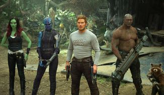 FILE - This image released by Disney-Marvel shows Zoe Saldana, from left, Karen Gillan, Chris Pratt, Dave Bautista and Rocket, voiced by Bradley Cooper, in a scene from, &amp;quot;Guardians Of The Galaxy Vol. 2.&amp;quot; “Guardians of the Galaxy Vol. 2” has rocketed to a $17 million opening night, beating out early showings of the first film. Disney reported the sales estimate for Thursday night, May 4, 2017, preview screenings on Friday morning. The sequel’s Thursday night earnings are the biggest of the year so far.  (Disney-Marvel via AP)