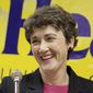 FILE - In this June 5, 2012 file photo, Heather Wilson, R-N.M. is seen in Albuquerque, N.M. Wilson, President Donald Trump’s pick for Air Force secretary was on track for Senate confirmation on Monday, May 8, 2017.  (AP Photo/Eric Draper, File)