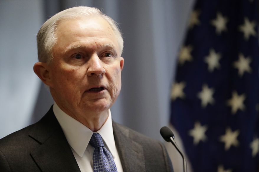 Attorney General Jeff Sessions speaks in Central Islip, N.Y., in this April 28, 2017, file photo. (AP Photo/Frank Franklin II, File)