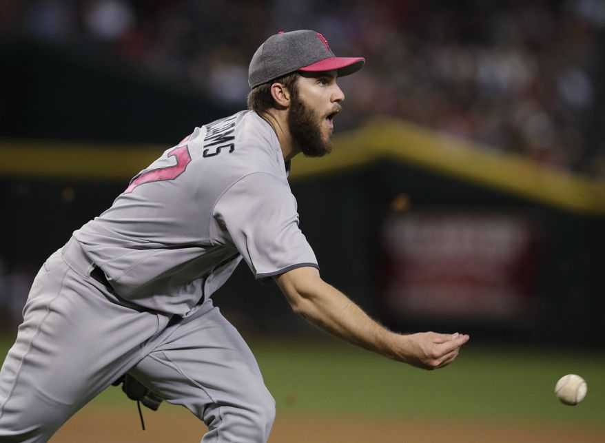 Pittsburgh Pirates pitcher Trevor Williams throws out Arizona Diamondbacks Jake Lamb during the fourth inning during a baseball game, Saturday, May 13, 2017, in Phoenix. (AP Photo/Rick Scuteri)