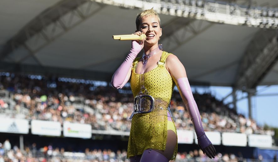 Katy Perry performs at Wango Tango at StubHub Center on Saturday, May 13, 2017, in Carson, Calif. (Photo by Chris Pizzello/Invision/AP)