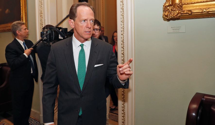 Sen. Pat Toomey, Pennsylvania Republican, wants to give tax cuts a 20-year to 30-year budget window. This move will help revive the economy, he said. (Associated Press)