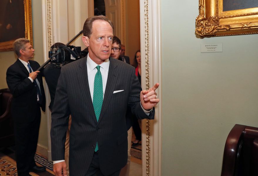 Sen. Pat Toomey, Pennsylvania Republican, wants to give tax cuts a 20-year to 30-year budget window. This move will help revive the economy, he said. (Associated Press)