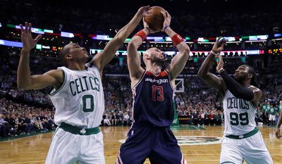 While Washington Wizards center Marcin Gortat&#x27;s offensive role has evolved in recent seasons, his durability has not. Gortat played in every game this season and 97.6 percent of regular season games in the last four with the Wizards. (Associated Press)
