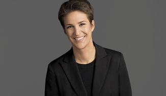 This image released by NBC shows Rachel Maddow, host of &amp;quot;The Rachel Maddow Show,&amp;quot; on MSNBC. (MSNBC via AP)